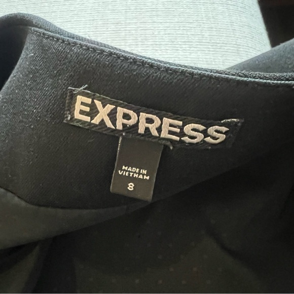 Express Open Front Three Quarter Sleeve Blazer Black - Picture 3 of 4